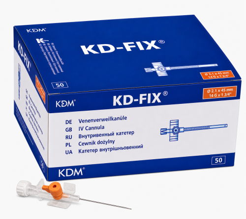 KANIULA wenflon KD-FIX G14  2,1 x 45mm POMARAŃCZOWA  50szt