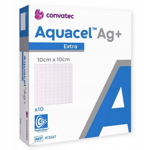 Aquacel AG+Extra 10x10cm z jonami srebra 1 szt.