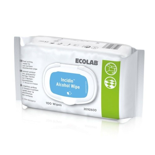 INCIDIN ALCOHOL WIPE CHUSTECZKI DO DEZYNFEKCJI POWIERZCHNI A'100 ECOLAB